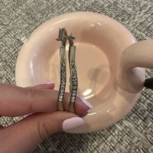 Rhinestone Hoop Earrings